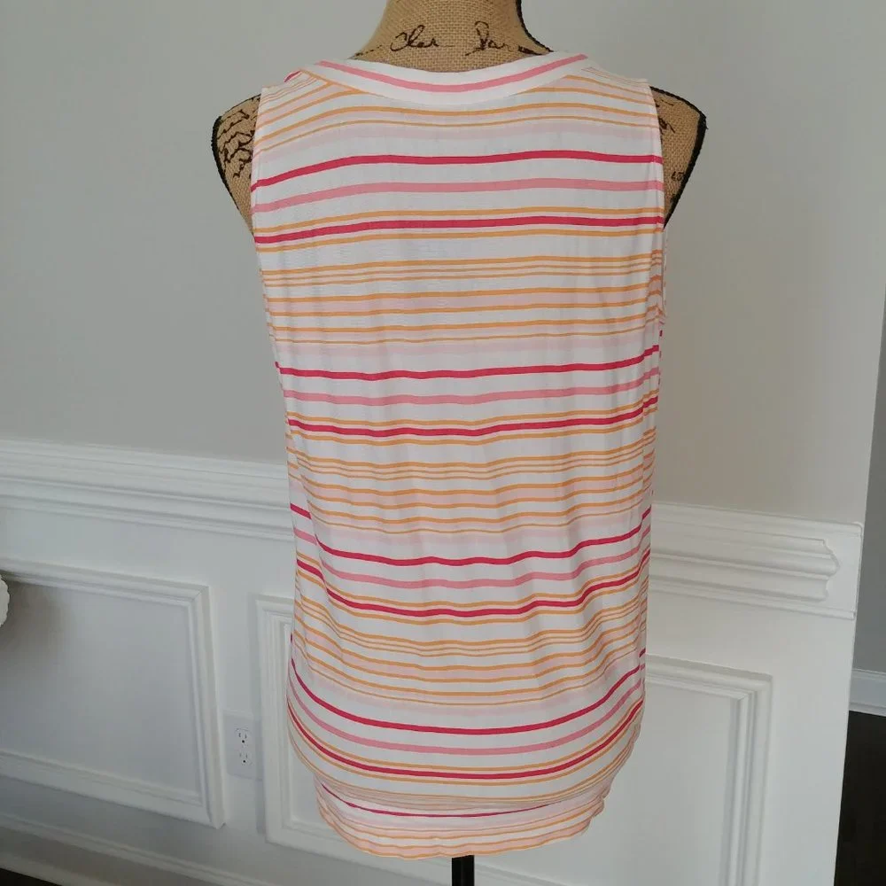***Ann Taylor Loft Outlet Rayon Tank Top,  Striped Medium*** - Picture 2 of 12
